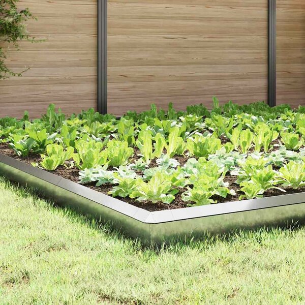 VidaXL Csiga kerítések 20 db 100 x 3,5 x 25 cm Horganyzott acél Ezüst