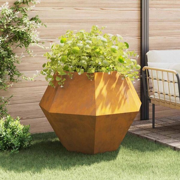 VidaXL Növénytartó 2 pcs Rozsdás 100 x 100 x 80 cm Időjárásálló acél