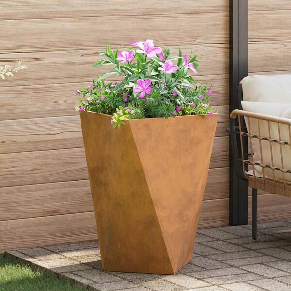 VidaXL Növénytartó 2 pcs Rozsdás 50 x 50 x 75 cm Időjárásálló acél