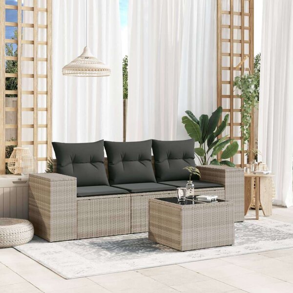 VidaXL Polyrattan Kerti Ülőgarnitúra - 4 részes