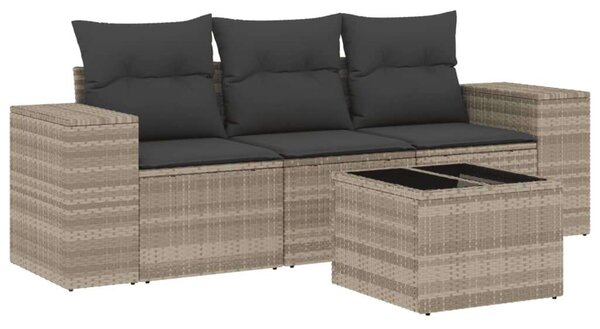 VidaXL Polyrattan Kerti Ülőgarnitúra - 4 részes
