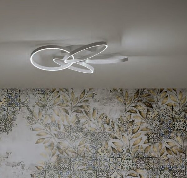 ESPIRAL modern LED mennyezeti lámpa, ötös, fehér