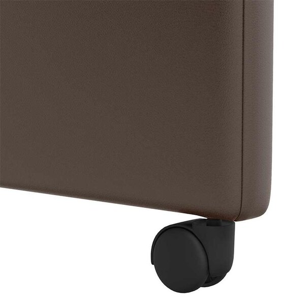 VidaXL Étkező Székek kerekekkel 2 pcs Barna 57 x 66 x 94 cm Műbőr
