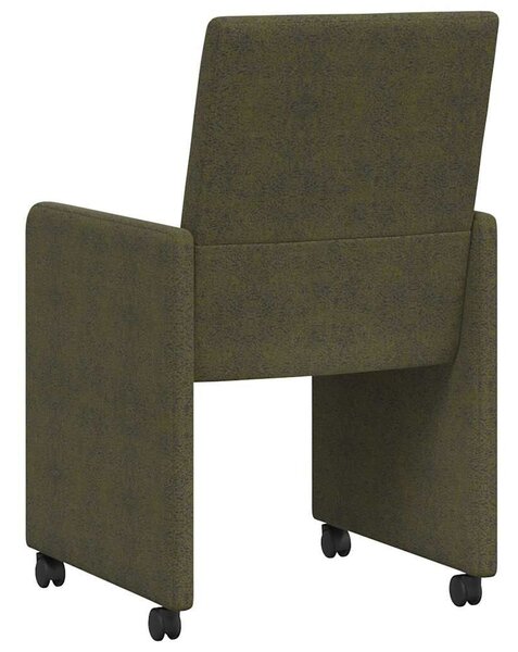 VidaXL Étkező Székek 2 pcs Katonai zöld 57 x 66 x 94 cm Műbőr velúr