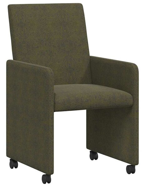 VidaXL Étkező Székek 2 pcs Katonai zöld 57 x 66 x 94 cm Műbőr velúr