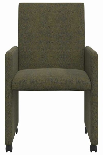 VidaXL Étkező Székek 2 pcs Katonai zöld 57 x 66 x 94 cm Műbőr velúr