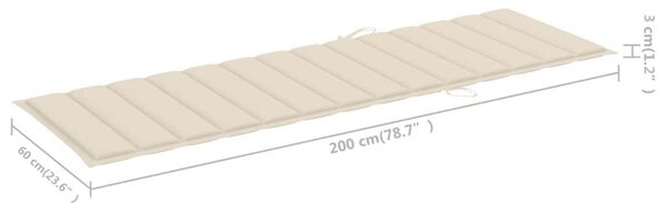 Akácfa Napozóágy - Kényelmes Kertbútor - 200cm