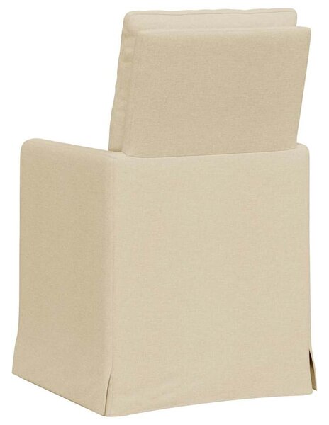 VidaXL Étkező Székek 2 pcs Krém 57 x 67 x 98 cm szövet