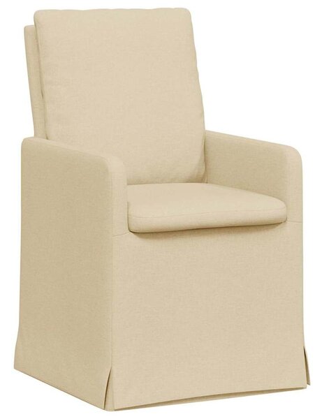 VidaXL Étkező Székek 2 pcs Krém 57 x 67 x 98 cm szövet