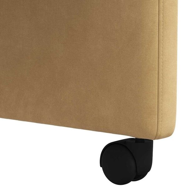 VidaXL Étkező Székek kerekekkel 2 pcs Barna 58 x 65 x 98 cm Bársony