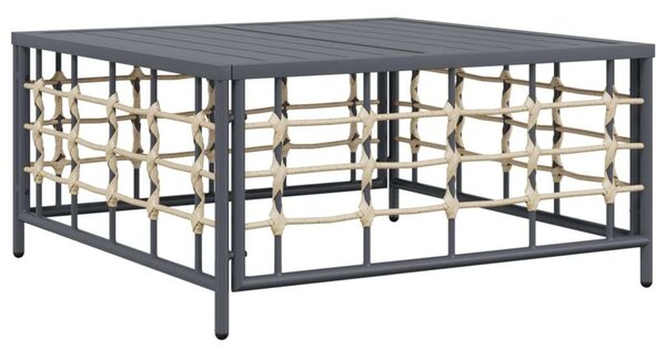 VidaXL 4-részes antracitszürke polyrattan kerti ülőgarnitúra párnákkal