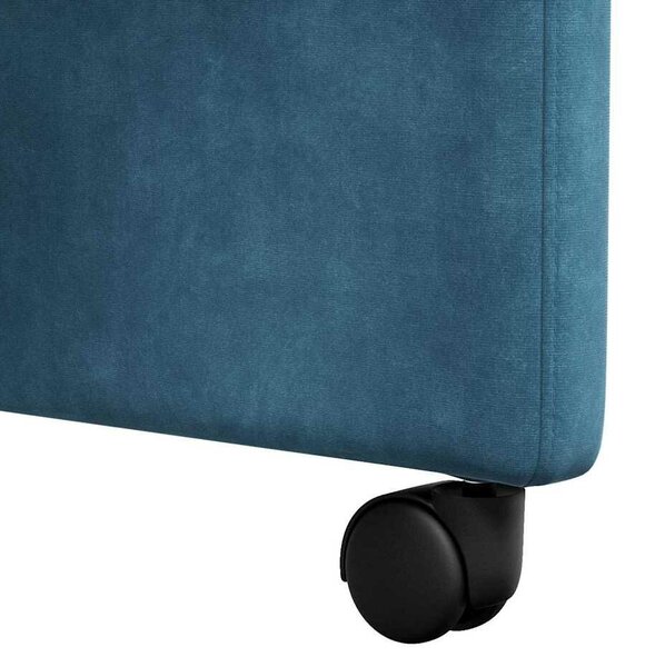 VidaXL Étkező Székek kerekekkel 2 pcs Kék 58 x 67 x 97 cm Bársony