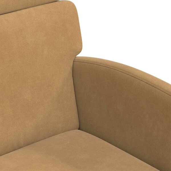 VidaXL Étkező Székek kerekekkel 2 pcs Barna 58 x 65 x 98 cm Bársony