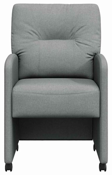 VidaXL Kerekes Étkező Székek 2 pcs Világosszürke 57 x 67 x 95 cm