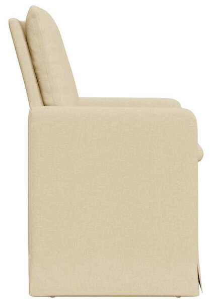 VidaXL Étkező Székek 2 pcs Krém 57 x 67 x 98 cm szövet