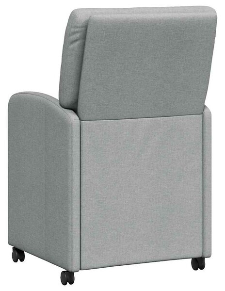 VidaXL Kerekes Étkező Székek 2 pcs Világosszürke 57 x 67 x 95 cm