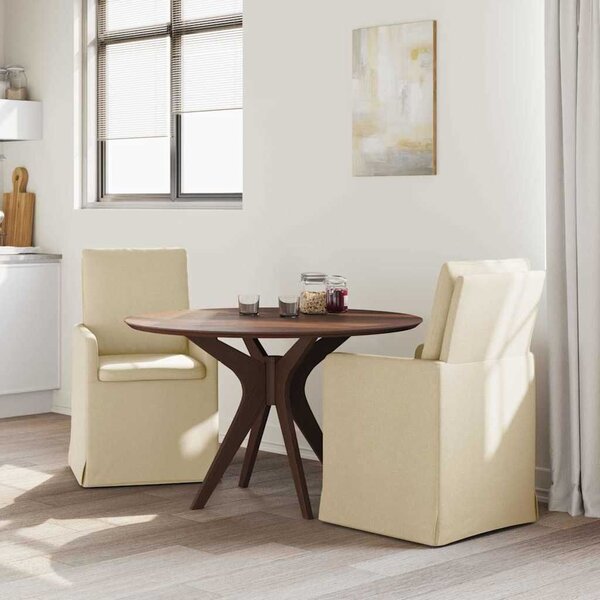 VidaXL Étkező Székek 2 pcs Krém 57 x 67 x 98 cm szövet