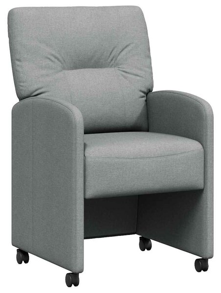 VidaXL Kerekes Étkező Székek 2 pcs Világosszürke 57 x 67 x 95 cm