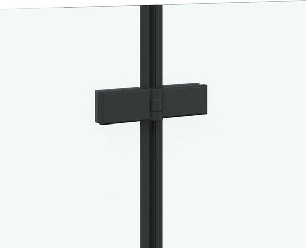 VidaXL Fürdőszoba elkerítés Geometrikus Fekete 120 x 67 x 129 cm