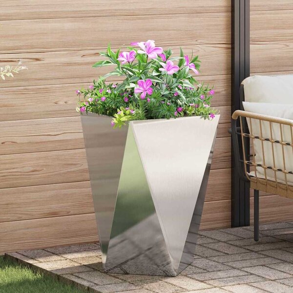 VidaXL Növénytartó 2 pcs Ezüst 50 x 50 x 75 cm Rozsdamentes acél