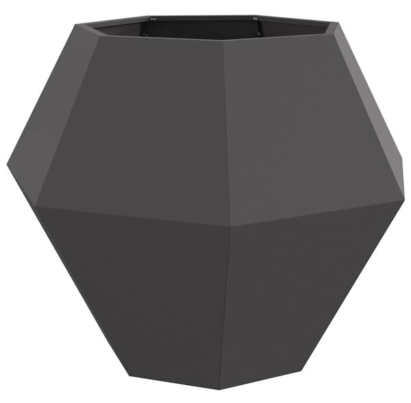 VidaXL Növénytartó 2 pcs Fekete 100 x 100 x 80 cm Acél