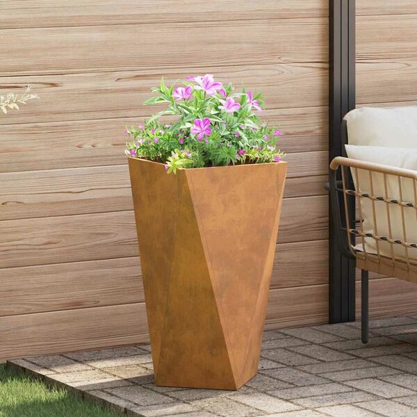 VidaXL Növénytartó 2 pcs Rozsdás 40 x 40 x 75 cm Időjárásálló acél