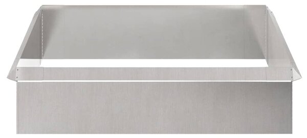 VidaXL Csiga kerítések 8 db 100 x 3,5 x 25 cm Rozsdamentes acél Ezüst