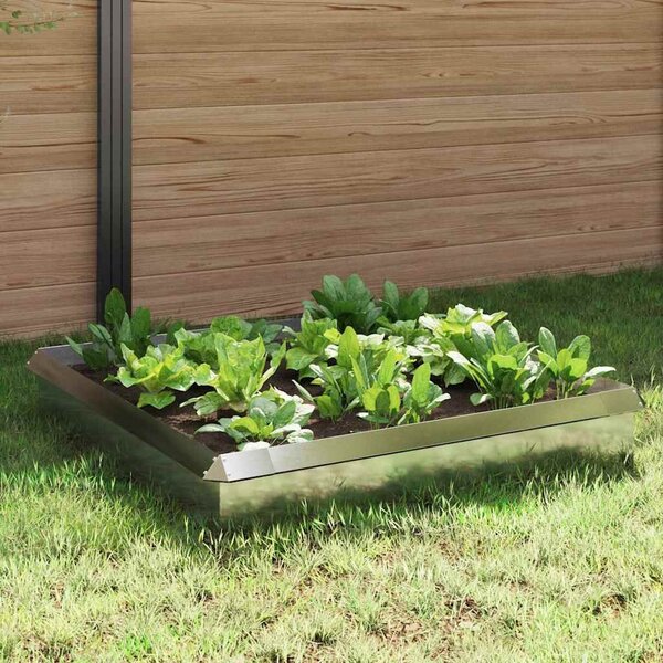 VidaXL Csiga kerítések 8 db 100 x 3,5 x 25 cm Rozsdamentes acél Ezüst