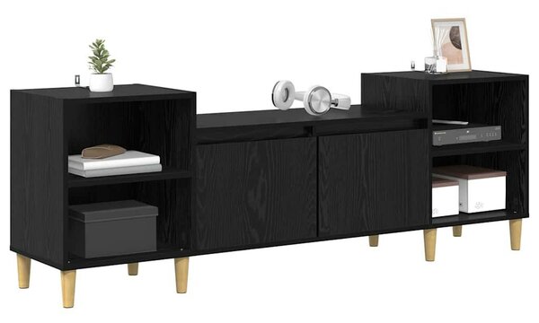 VidaXL TV szekrény Fekete tölgy 160 x 35 x 55 cm Faanyag