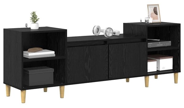 VidaXL TV szekrény Fekete tölgy 160 x 35 x 55 cm Faanyag