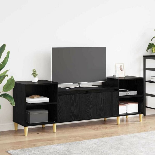 VidaXL TV szekrény Fekete tölgy 160 x 35 x 55 cm Faanyag