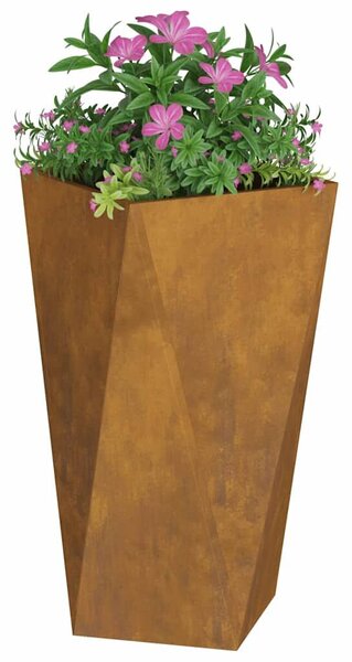 VidaXL Növénytartó 2 pcs Rozsdás 40 x 40 x 75 cm Időjárásálló acél