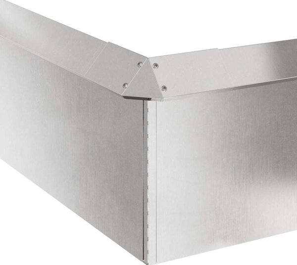 VidaXL Csiga kerítések 8 db 100 x 3,5 x 25 cm Rozsdamentes acél Ezüst