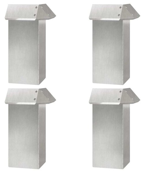 VidaXL Csiga kerítések 8 db 100 x 3,5 x 25 cm Rozsdamentes acél Ezüst