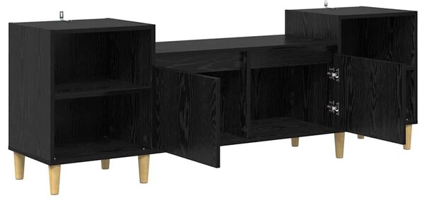 VidaXL TV szekrény Fekete tölgy 160 x 35 x 55 cm Faanyag