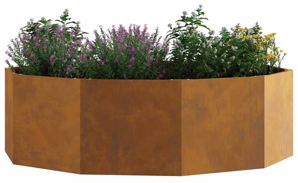 VidaXL Növénytartó Rozsdás 120 x 120 x 35 cm Időjárásálló acél