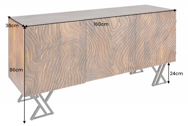Komód FLOW 160 cm - barna
