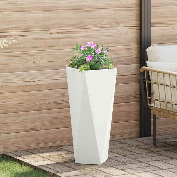 VidaXL Növénytartó 2 pcs Fehér 30 x 30 x 75 cm Acél