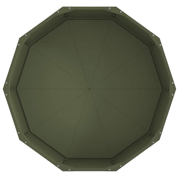 VidaXL Növénytartó Olajzöld 90 x 90 x 35 cm Acél