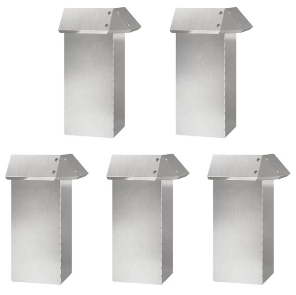VidaXL Csiga kerítések 16 db 100 x 3,5 x 25 cm Rozsdamentes acél Ezüst