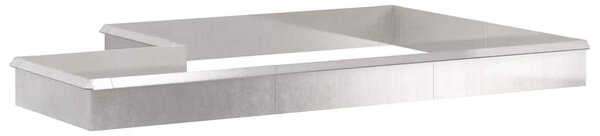 VidaXL Csiga kerítések 16 db 100 x 3,5 x 25 cm Rozsdamentes acél Ezüst