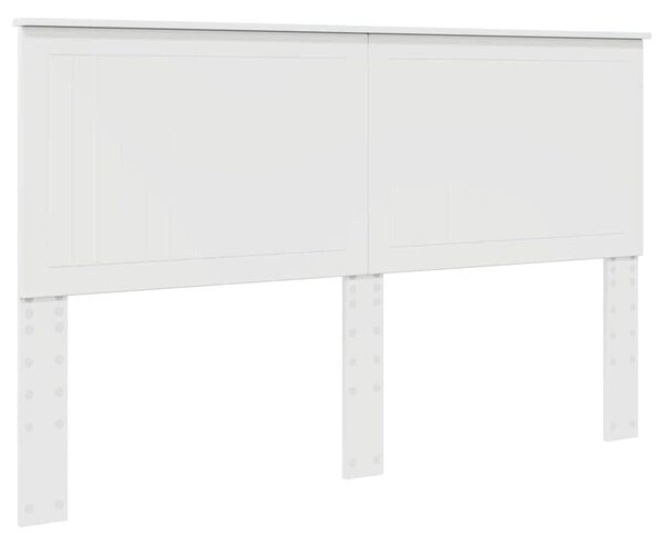 VidaXL Fejtámla fejtámlával Fényes Fehér 160 cm Faanyag