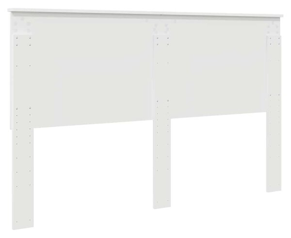 VidaXL Fejtámla fejtámlával Fényes Fehér 160 cm Faanyag
