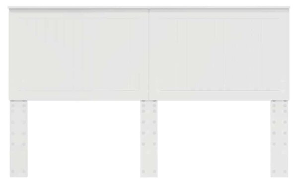 VidaXL Fejtámla fejtámlával Fényes Fehér 160 cm Faanyag