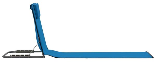 VidaXL Két darab Kék Összecsukható Napozóágy - 160cm