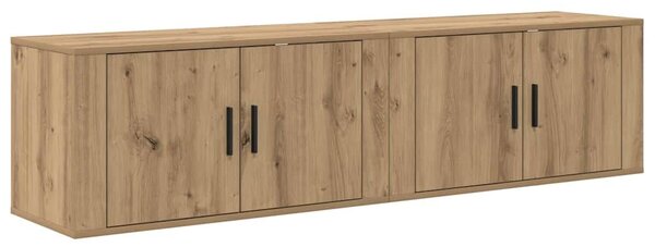 VidaXL Fali TV szekrény szett 2 pcs Artisan tölgy 80 x 34,5 x 40 cm