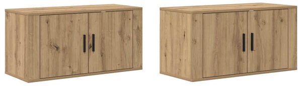 VidaXL Fali TV szekrény szett 2 pcs Artisan tölgy 80 x 34,5 x 40 cm