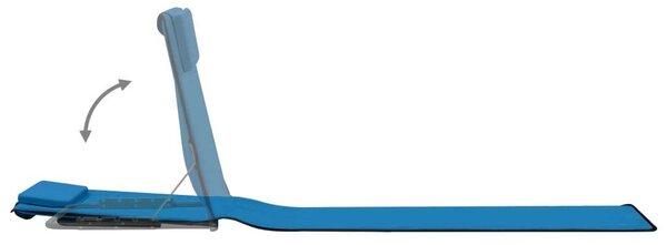VidaXL Két darab Kék Összecsukható Napozóágy - 160cm