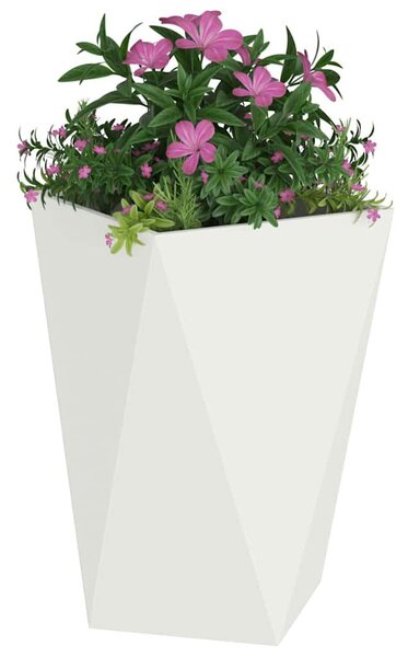VidaXL Növénytartó 2 pcs Fehér 50 x 50 x 75 cm Acél