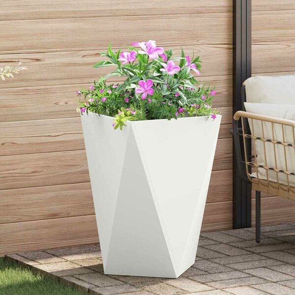 VidaXL Növénytartó 2 pcs Fehér 50 x 50 x 75 cm Acél